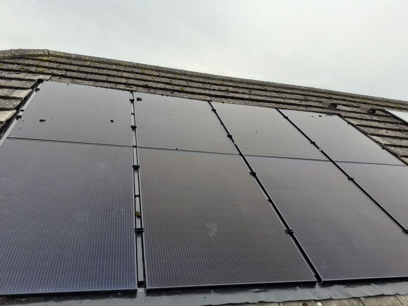 Solar PV panels installed across a pitched roof